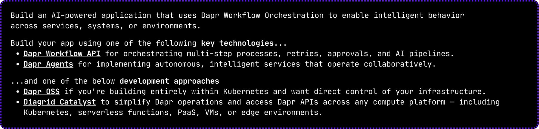 Collaborative Intelligence Build systems where multiple agents, services, or components collaborate to solve tasks intelligently. Team-based AI decision making Agent-to-agent coordination Dynamic  (4)